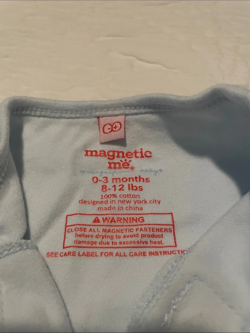 Magnetic Me Baby Kimono Set in Light Blue and Cream Animal Print
